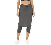 Legging de yoga avec jupes et leggings de tennis pour femmes 2026, gris, S