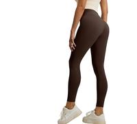 Legging de yoga taille haute pour femme - Pantalon de jogging extensible en tricot sans couture - Contrôle du ventre, 10, XL