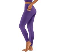 Legging de yoga taille haute pour femme pour contrôle du ventre, élastique, doux et confortable, sans couture, pantalon athlétique, léger, solide, pour l'entraînement et le sport, violet, XXL