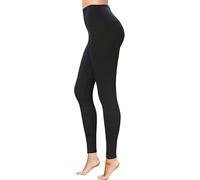 Legging d'entraînement taille haute non transparent doux et extensible, Noir , L-XL