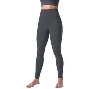 Legging d'entraînement taille haute sans couture avant pour femme Pantalon de yoga pour femme, gris foncé, 3XL