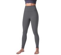 Legging d'entraînement taille haute sans couture avant pour femme Pantalon de yoga pour femme, gris, XL