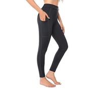 Legging d'équitation pour femme avec poche pour téléphone portable, taille haute, stretch, avec passants de ceinture, gris, 3XL