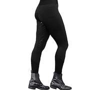 Legging d'équitation pour femme - Taille haute - Pantalon d'équitation pour femme - Avec poche pour téléphone portable - Pantalon d'équitation pour fille - Pantalon d'équitation long avec garniture en