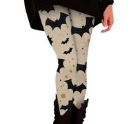 Legging d'Halloween pour femme - Grande taille - Legging de compression chaud - Motif squelette effrayant - Collants thermiques pour Halloween et fêtes, Xc-kaki, 5XL
