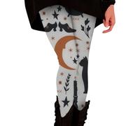 Legging d'Halloween pour femme - Grande taille - Legging de compression chaud - Motif squelette effrayant - Collants thermiques pour Halloween et fêtes, Xc-orange, 5XL