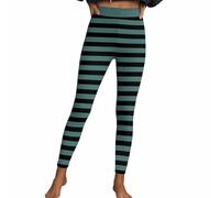 Legging d'Halloween pour femme - Pantalon long sexy à rayures - Costume gothique punk - Pantalon extensible - Taille haute - Sport - Pantalon de fitness - Collant moulant - Pantalon de yoga - Pantalon