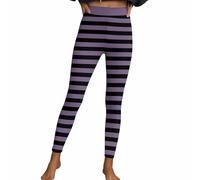 Legging d'Halloween pour femme - Pantalon long sexy à rayures - Costume gothique punk - Pantalon extensible - Taille haute - Sport - Pantalon de fitness - Collant moulant - Pantalon de yoga - Pantalon