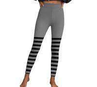 Legging d'Halloween pour femme - Sexy - Mince - Pantalon à rayures - Taille haute - Sport - Pantalon de fitness - Pantalon de yoga - Pantalon de yoga - Pantalon stretch - Costume gothique punk