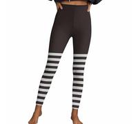 Legging d'Halloween pour femme - Sexy - Pantalon rayé gothique punk - Pantalon extensible - Taille haute - Sport - Pantalon de fitness - Collant moulant - Pantalon de yoga - Pantalon de détente