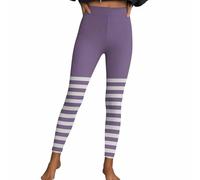 Legging d'Halloween pour femme - Sexy - Pantalon rayé gothique punk - Pantalon extensible - Taille haute - Sport - Pantalon de fitness - Collant moulant - Pantalon de yoga - Pantalon de détente