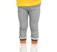 Legging d'hiver extensible pour fille, doublé polaire, pantalon épais, convient aux tout-petits et aux enfants, gris