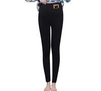 Legging Doublé Polaire Femme Leggings Habillé De Sortie, Pantalon Chaud Taille Haute De Sport Long éLastique Slim Fit De Yoga ÉPais Grande Taille Casual Polyvalent