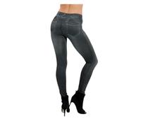 Legging en jean push-up à enfiler, coupe skinny, extensible, grande taille, jean rehausseur de fesses for femme (Color : Black, Size : L)