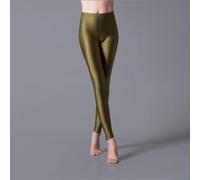 Legging en polyester et élasthanne mélangé pour femme, pour soutenir la danse, la chorégraphie, les tenues de fête et les mouvements bas (S, vert militaire)