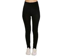 Legging en tricot côtelé pour femme style sage et tendance - Noir - 40-42