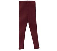 Legging en tricot pour bébé et enfant - 100 % laine mérinos bio - Respirant, chaud et doux - Unisexe - Taille 62-140 - Durable et équitable - Extensible - Fabriqué en Allemagne, Cassis, 98-104