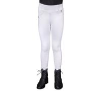 Legging équitation d'hiver full grip fille QHP Juliet Juliet Blanc 8 ans