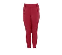 Legging équitation full grip doublé en polaire fille Equestro Classic Rouge 14 ans