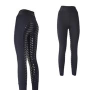 Legging équitation full grip femme Hispano Hipica Noa Adhesion Plus Bleu S