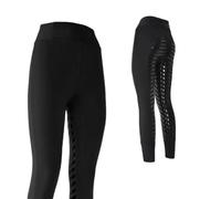 Legging équitation full grip fille Hispano Hipica Noa Adhesion Plus Noir XL