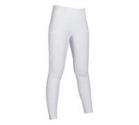 Legging équitation full grip fille HKM Lisa Blanc 7/8 ans