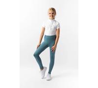 Legging équitation full grip fille Horze Dea Turquoise 122x128