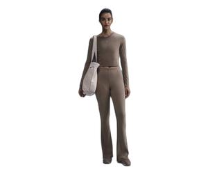Legging évasé ajusté côtelé femme Nike Chill Knit Marron 2XL Female