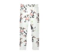 Legging extensible noir aquarelle vache pour filles, sans couture latérale | Leggings pour filles : tricot extensible évacuant l'humidité, taille élastique douce pour la peau, pour filles d'école