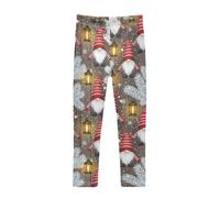 Legging extensible rouge pour filles, sans couture latérale | Legging de sport pour filles : tricot extensible évacuant l'humidité, taille élastique douce pour la peau