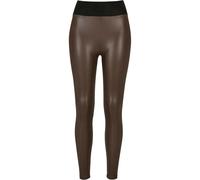 Urban Classics Leggings en simili cuir Marron Femme 5XL