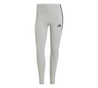 Adidas Legging Femme Essentials 3-Stripes Coton Gris Moyen Chiné/Noir Taille S