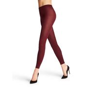 FALKE Cotton Touch W Le opaques unis 1 paire, Leggings Femme, Rouge Barolo 8596, S-M