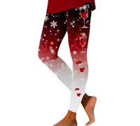 Legging Femme Minceur Pantalon De Sport Collant Noel, Tenue Sports Fitness Gym Running Pants Collants Imprimé ThèMe NoëL VêTement Respirant Douce Serré Extensible