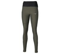 Mizuno Multi Pocket Collant de course Femmes - vert olive, Taille XL