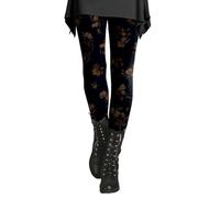 Legging Femme Pantalon Femme Sport Mesdames Pantalons avec Toison Extensible Leggings Confort Imprime de Vent Ethnique Leggings Yoga Pantalons Longs Legging Halloween Femme Hiver Chaud Pantalon Slim
