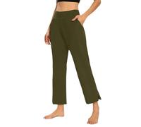 Legging Femme Push Up Taille Haute Évasé - Jambes Larges Couleur Uni Léger Pantalon de Sport Gainant avec Contrôle du Ventre Leggings Extensible Grande Taille pour Yoga Fitness Gym