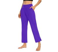 Legging Femme Push Up Taille Haute Évasé - Jambes Larges Couleur Uni Léger Pantalon de Sport Gainant avec Contrôle du Ventre Leggings Extensible Grande Taille pour Yoga Fitness Gym