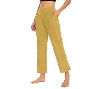 Legging Femme Push Up Taille Haute Évasé - Jambes Larges Couleur Uni Léger Pantalon de Sport Gainant avec Contrôle du Ventre Leggings Extensible Grande Taille pour Yoga Fitness Gym