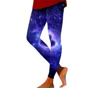 Legging Femme Sport - Leggings Galaxy Taille Haute Femme Costume Galaxie Leggings Imprimés Colorés Femme Pantalon Yoga Pantalon Yoga Extensible Pantalon Femme Costume Planète (Dark Purple L)