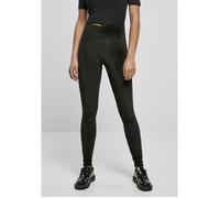 Legging femme taille haute en velours stretch noir - URBAN CLASSICS - Coupe ajustée - Taille haute - Femme XS
