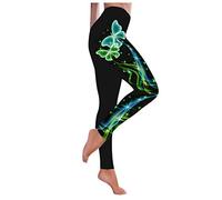 Legging Femme Taille Haute- Legging De Sport Imprimé Papillon sur Le Côté Grande Taille Slim Élasticité Extensible Décontracté Pantalon Skinny Moulant Sculptants Chic Et Élégants Yoga Pants