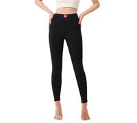 Legging Femme Thermique Legging Yoga Elastiques Pantalon de Sport, Tenue Fitness Yoga Jogging Couleur Unie Simple Vêtement Sport sous-vêtements Soft et Confortable Automne-Hiver