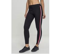 Legging femme - Urban Classics - 3-tone tape - Noir/Rouge Flash/Blanc - Confort sportif - Tissu interlock XS
