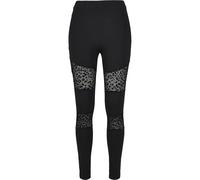 Urban Classics Leggings flocké avec dentelle incrustée Noir Taille M Femme