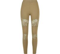 Urban Classics Leggings Femme Insertions en dentelle Kaki M