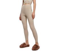 Legging femme - URBAN CLASSICS - Rib Knit - Marron - Taille haute - Côtelé M