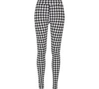 Urban Classics Leggings Soft AOP Blackhoundstooth Noir/Blanc Taille XL Femme