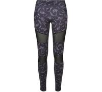 Legging Femme - URBAN CLASSICS - Tech Mesh AOP - Imprimé Fantaisie - Confort Extensible - Maille Sportive M
