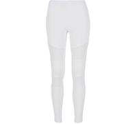 Legging femme Urban Classics Tech Mesh blanc - inserts mesh, stretch et évacuation d'humidité L